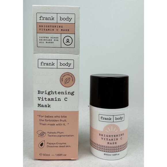 Frank Body Brightening Vitamin C Mask 50ml 1.69 fl oz Gentle Resurfacing NEW - Picture 2 of 9
